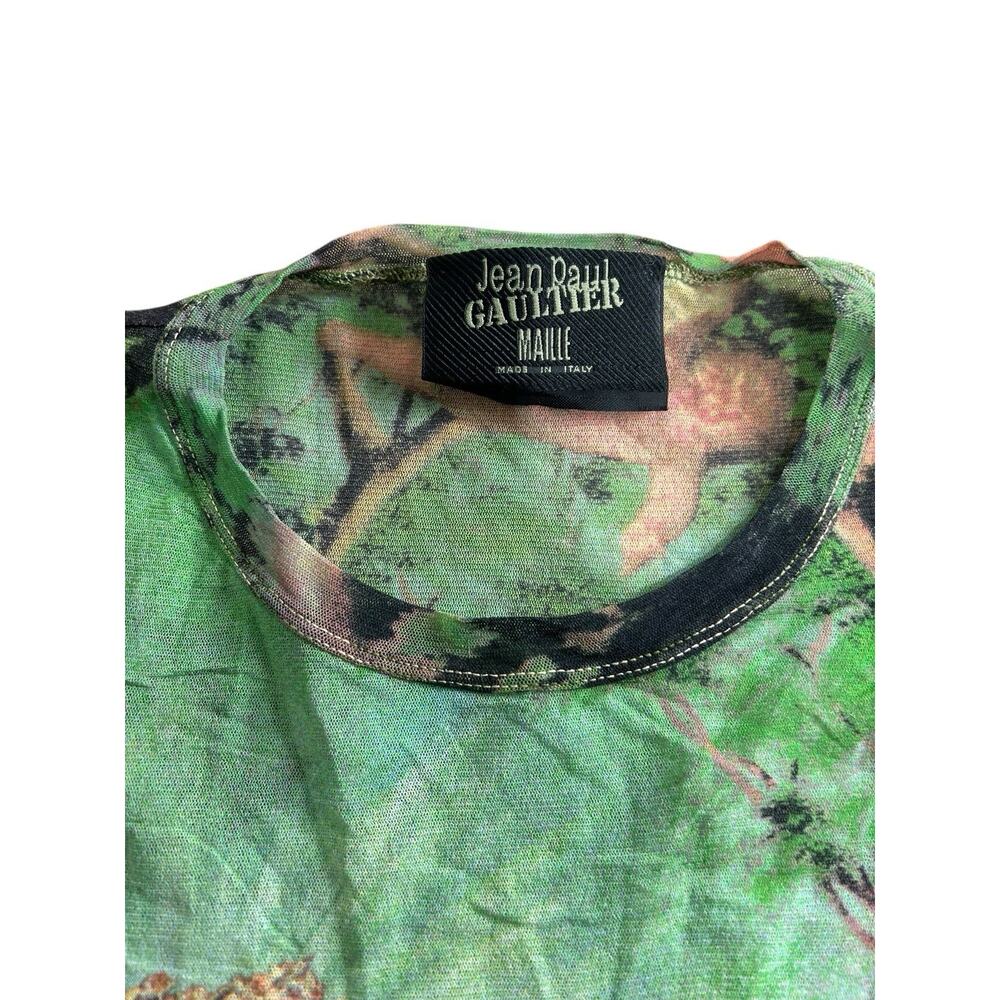 Vtg 90's Jean Paul Gaultier Maille Fuzzi Sheer Mesh Top Sz M Rare Made Italy - Picture 3 of 7